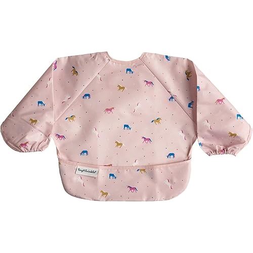 Tiny Twinkle Mess Proof Baby Bib, Full Sleeve Bib Outfit, Waterproof Bib for Toddlers, Machine Washable, Tug Proof Closure