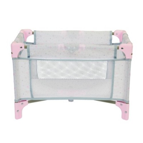 Perfectly Cute Star Print Folding Crib For Baby Doll