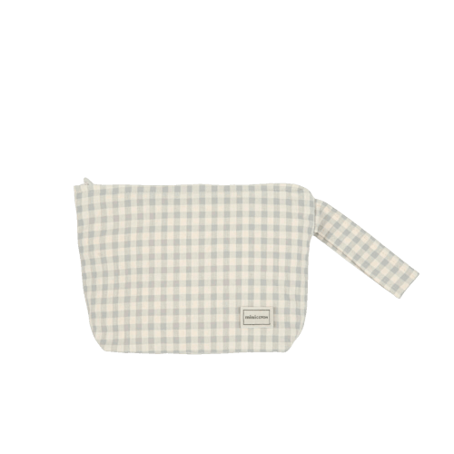 Pañalera Vichy Blue. Diaper pouch