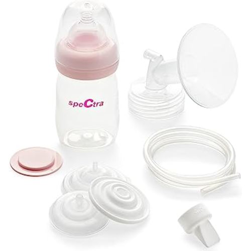 Spectra - Premium Breast Milk Pump Accessory Kit with Baby Bottles - Medium 24mm - Breast Pump Accessories