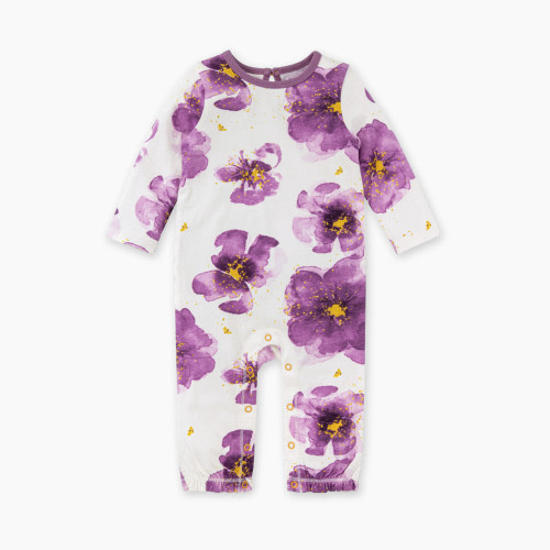 Burt's Bees Baby Exploded Bouquet Jumpsuit Coverall - Purple, Newborn
