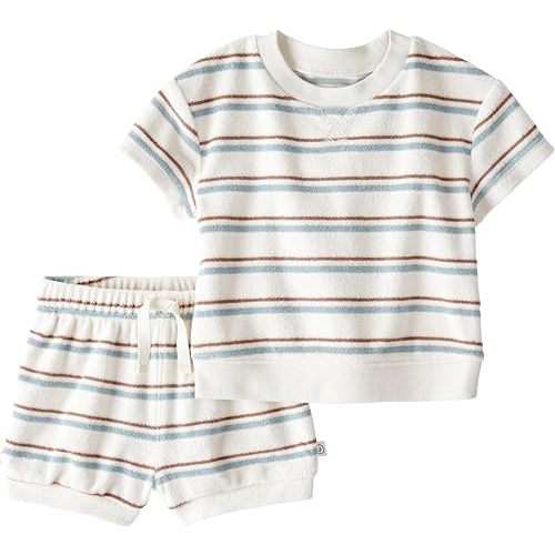 little planet by carter's Baby 2-piece Set made with Organic Cotton, Striped, 9M
