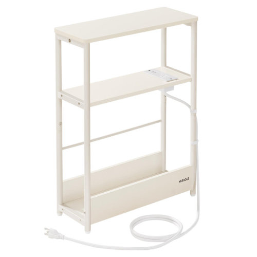 17 Stories Side Table With Charging Station,magazine Rack | Wayfair