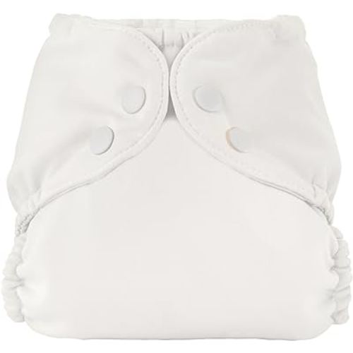 Esembly Cloth Diaper Outer, Swim Diaper, Waterproof Cloth Diaper Cover, Leak-Proof, Breathable Layer Over Prefolds, Flats or Fitteds, Reusable Diaper with Snap Closure - Size 2 (18-35lbs), Parchment