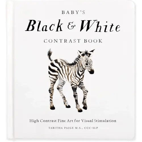 Baby's Black and White Contrast Book: High-Contrast Art for Visual Stimulation at Tummy Time (Our Little Adventures Series)