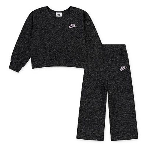 Girls 4-6x Nike 2-Pc. Lurex Waffle Knit Crewneck Sweatshirt & Pants Set