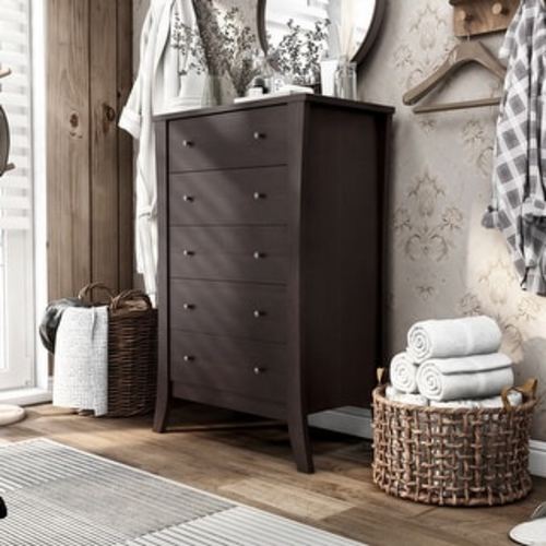 Vem Transitional Espresso 5-Drawer Vertical Chest by Furniture of America