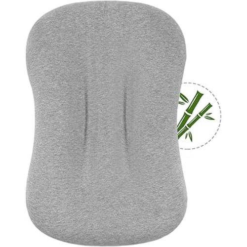 FUNUPUP Baby Lounger Cover Compatible with Snuggle Me Lounger, Rayon Made from Bamboo Infant Lounger Pillow Cover for Newborn, Removable Elastic Newborn Lounger Cover, Grey
