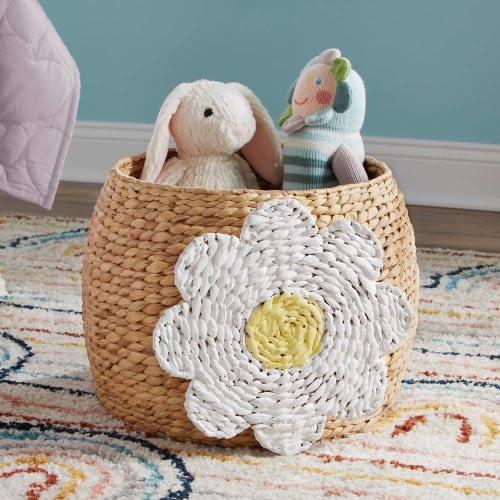 Daisy Wicker Storage Basket