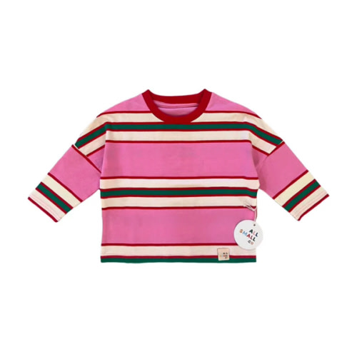 Throwback Tee - Pink, Stripes - All Small Co | Maisonette