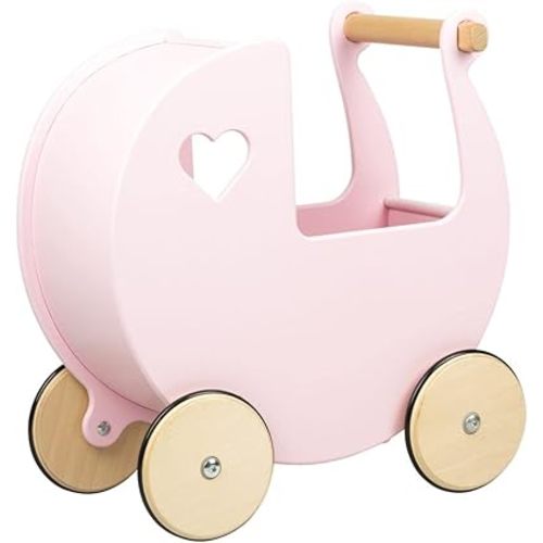Moover® Wooden Doll's Pram, Pink (MOOV-880220)