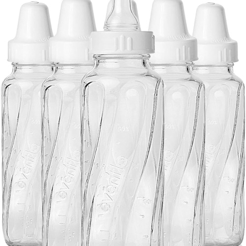 Evenflo Feeding Classic Glass Bottle, Twist Bottles, 8 Oz, 1-Pack of 6 Bottles