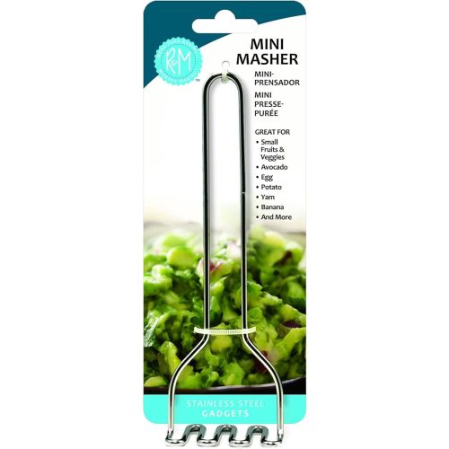 R&M Mini Potato Masher, Mini Egg Masher, Avocado Masher, Stainless Steel, 6 Inches