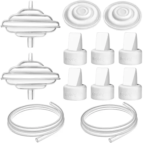 PumpMom-us Breast Pump Parts for Spectra, Replace Duckbill Valves Tubes Backflow Protector Membrane for Spectra S1 S2 9 Plus Breastpumps