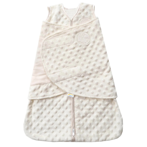 Cream Plushy Dot Velboa Swaddle - Newborn | HALO