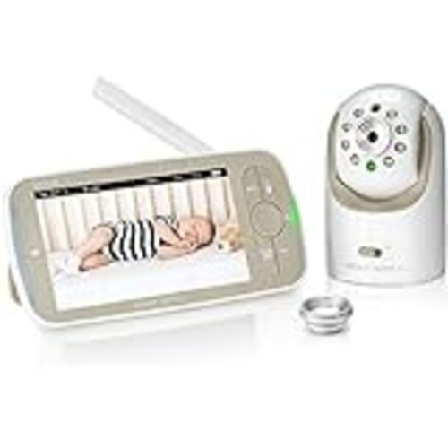 Infant Optics DXR-8 480p Video Baby Monitor, Non-WiFi Hack-Proof FHSS Connection, Interchangeable Lenses, Pan Tilt Zoom, LED Sound Bar, Night Vision, and Two-way Talk, low battery