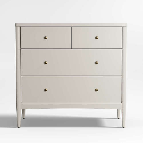 Hampshire 36" Cozy Grey Wood 4-Drawer Kids Dresser