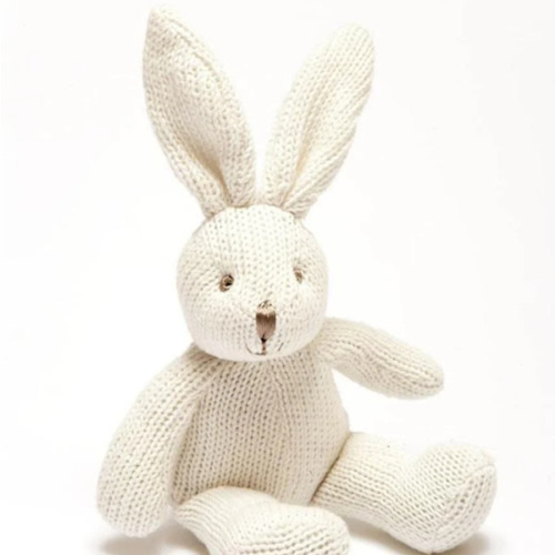 Organic Knitted Bunny Rattle