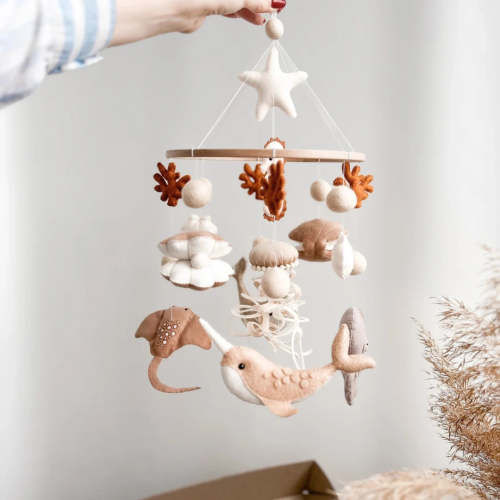 Handmade Ocean Baby Mobile | Sea World Nursery Crib Mobile | Newborn & Baby Shower Gift