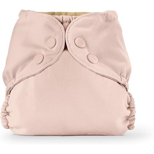 Esembly Cloth Diaper Cover Size 2 (18-35lbs) - Reusable Swim Diaper, Waterproof, Breathable - Adjustable Outer Layer Over Absorbent Inner for Blowout Protection - Blush