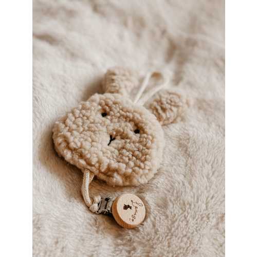 Pacifier cloth - Rabbit - Comfort blanket with pacifier holder and pacifier clip - Cuddly and practical - Gift