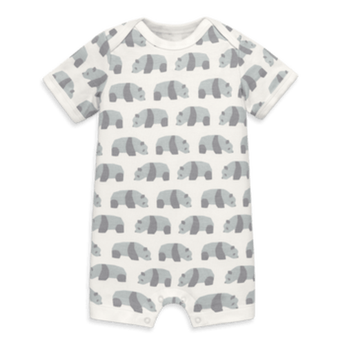Organic Animal Friends Babysuit Shortie, 0-3M