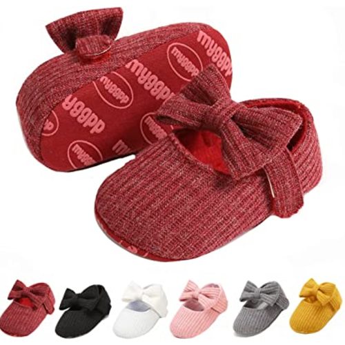 Ohwawadi Infant Baby Boys Girls Slippers Cozy Fleece Booties Soft Bottom Warm Cartoon Socks Newborn Crib Shoes