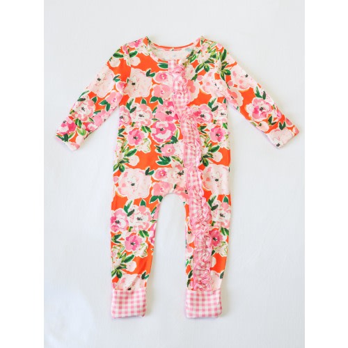 Cloud Layette - Glowing Pink Flowers