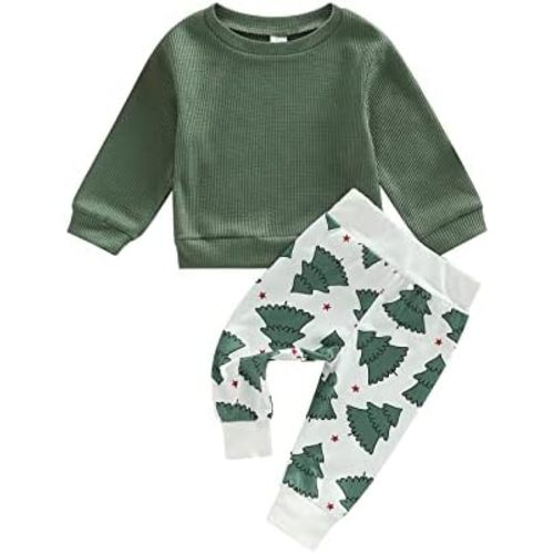 Sasaerucure Infant Toddler Baby Boy Halloween Outfits Long Sleeve Shirts Pumpkin Sweatshirt with Pants 2Pcs Winter Clothes