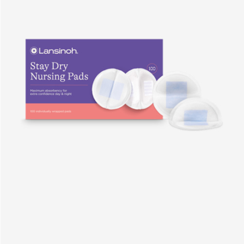 Lansinoh Stay Dry Disposable Nursing Pads, Soft and Super Absorbent Breast Pads, Breastfeeding Essentials for Moms, 100 Count