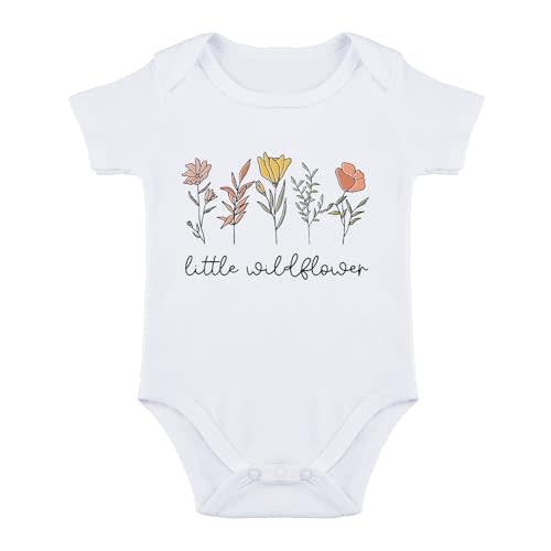 SproutJoy Little Wild Flower Baby Bodysuit Floral Bodysuit Baby Girl Cute Romper Babies Girl Clothes
