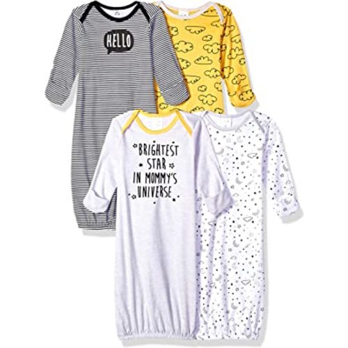 Gerber Baby Boy and Girls 4-Pack Sleeper Gown