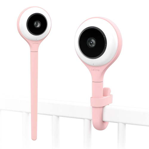 Lollipop Baby Monitor (Cotton Candy) - with less Breathing Monitoring (No Extra Sensor Required, Subscription Service), Sleep Tracking and True Crying Detection, Smart AI WiFi Baby Camera