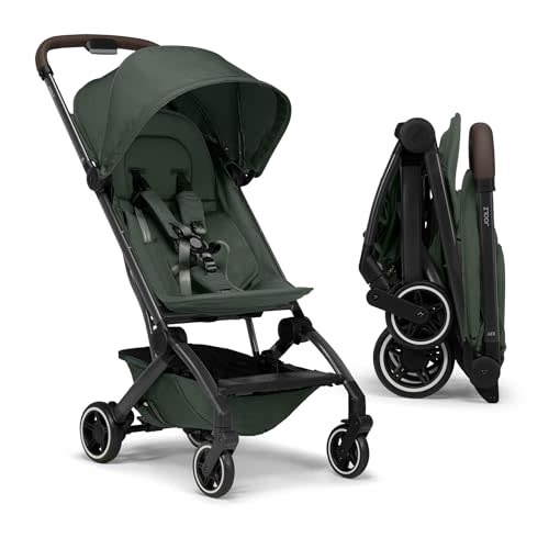 Joolz AER+ Lightweight & Compact Travel Stroller - Portable One-Hand Fold Design - Ergonomic Seat for Infant & Toddler (up to 50 lb) - XXL Sun Hood - Stroller for Airplane -Travel Pouch- Forest Green
