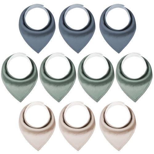 Yoofoss Baby Bibs 10 Pack Soft and Absorbent Baby Bandana Drool Bibs for Boys Girls
