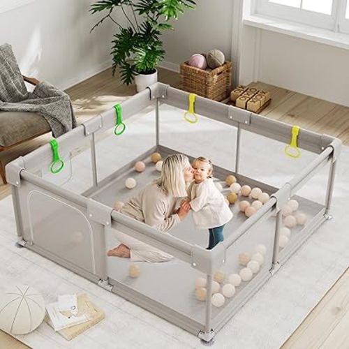 Baby Playpen,Playpen for Babies and Toddlers, Play Pen for Kids, Play Pen for Babies and Toddlers (59 * 59 inch playpen Without mat)