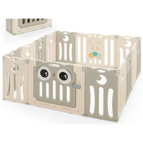 Gymax 14-panel Baby Playpen Kids Activity Center Foldable Play Yard Safety Gate & Reviews | Wayfair