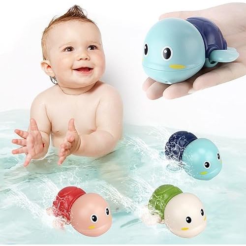 Bath Toys For Toddlers 1-3 - Baby Pool Toys Toddler Age 1-2-4 Mold Free Bath Toys Bath Toys For Infants 6-12 Months 1 2 3 4 Year Old Girl Boys Gifts Wind-Up Bathtub Toys For Baby Water Tub Toys