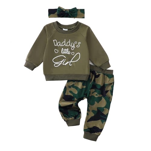 AMAWMW Infant Baby Girl Clothes Long Sleeve Loose Sweatshirts Pockets Pants Headband Outfits Fall Winter Spring Gift