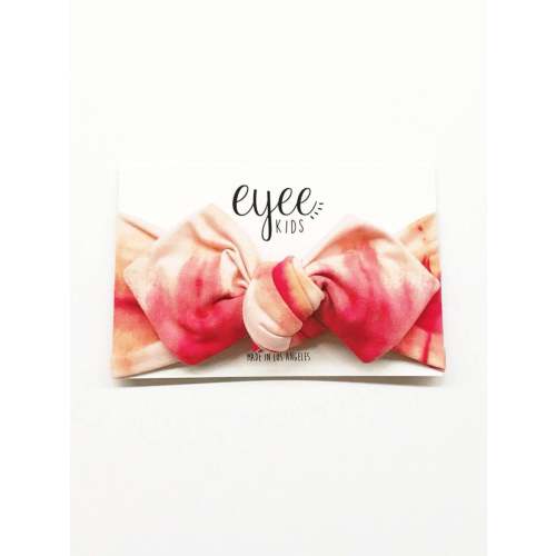 Top Knot Headband, Pink Tie Dye