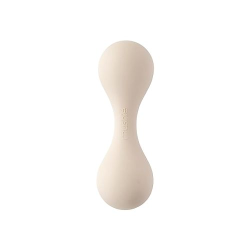 mushie Silicone Baby Shaker Rattle Toy | Ages 3+ Months (Shifting Sand)