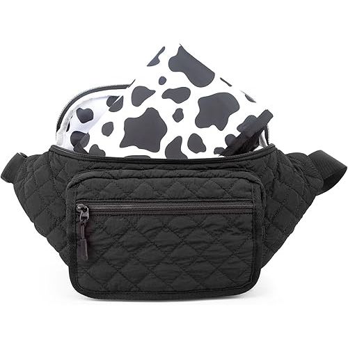 Small Diaper Bag with Portable Changing Pad, Crossbody Diaper Bag Pack with Wipes Pocket for Mom and Dad, Mini Diaper Bag Fanny Pack for Baby Travel, Black