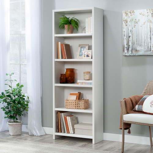 Mainstays Westley 5 Shelf Bookcase, White Finish