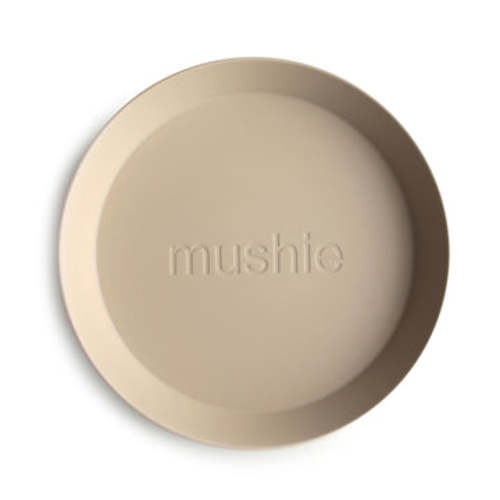 Mushie Baby Round Dinnerware Plates, Set of 2