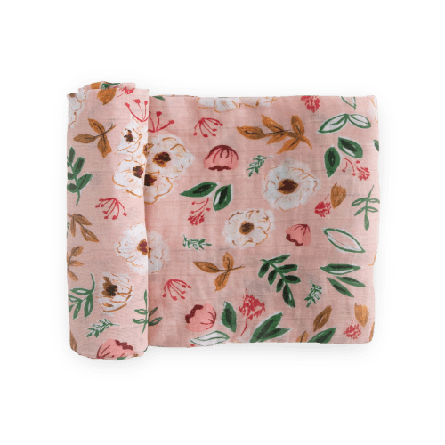 Twin Pack Pointelle Leggings - Provence Dusty Pink Floral