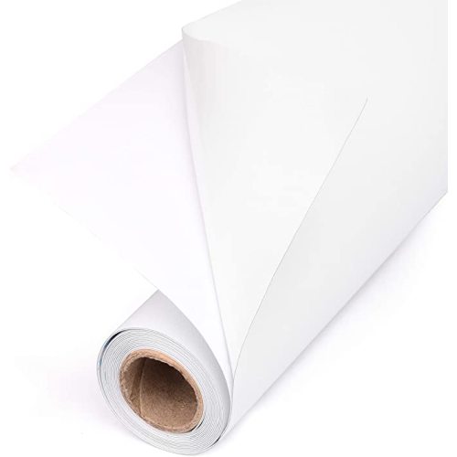 Total Blackout Window Film: 100% Light Blocking Film with White Sides - Heat Resistant, Room Darkening, Static Cling Film for Privacy & Day Sleep - No Residue, Stops UV, Easy Removal (48 x 72 in.)