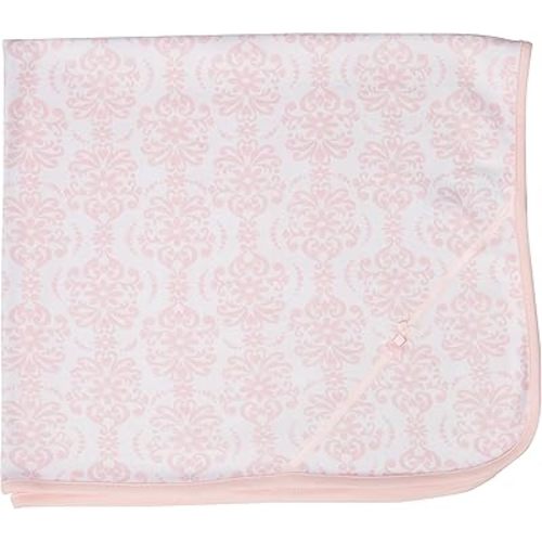 Little Me baby girls nursery swaddling blankets, Damask Scroll, One Size US
