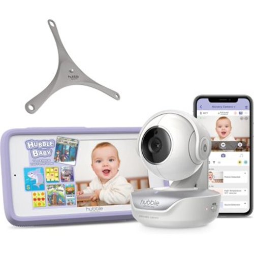 Hubble Nursery Pal Touch 5" Smart Baby Monitor with Camera and Audio, WiFi Baby Camera Monitor with Flexible Wall Mount; Pan Tilt Zoom; 2Way Talk, Interactive Smart HD Monitor & Smartphone App