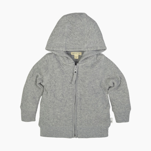 Burt's Bees Baby Organic Quilted Bee Jacket - Heather Grey, 3-6 Months