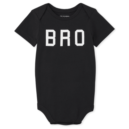 Baby Boys Matching Family Bro Graphic Bodysuit - Black